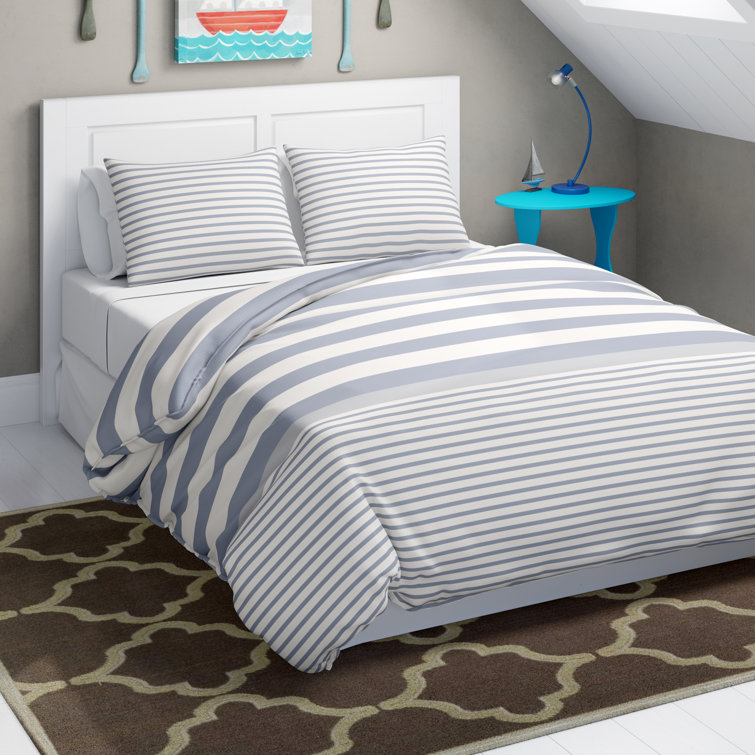 Nautica Fairwater White/Blue Standard Cotton Reversible Coastal